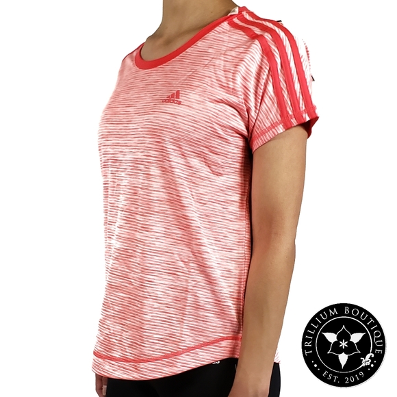 Adidas Climalite Women's Striped Tee (NWT) - Picture 2 of 5